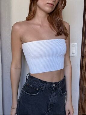Babaton Aritzia Essamba Tube White Top Size XS